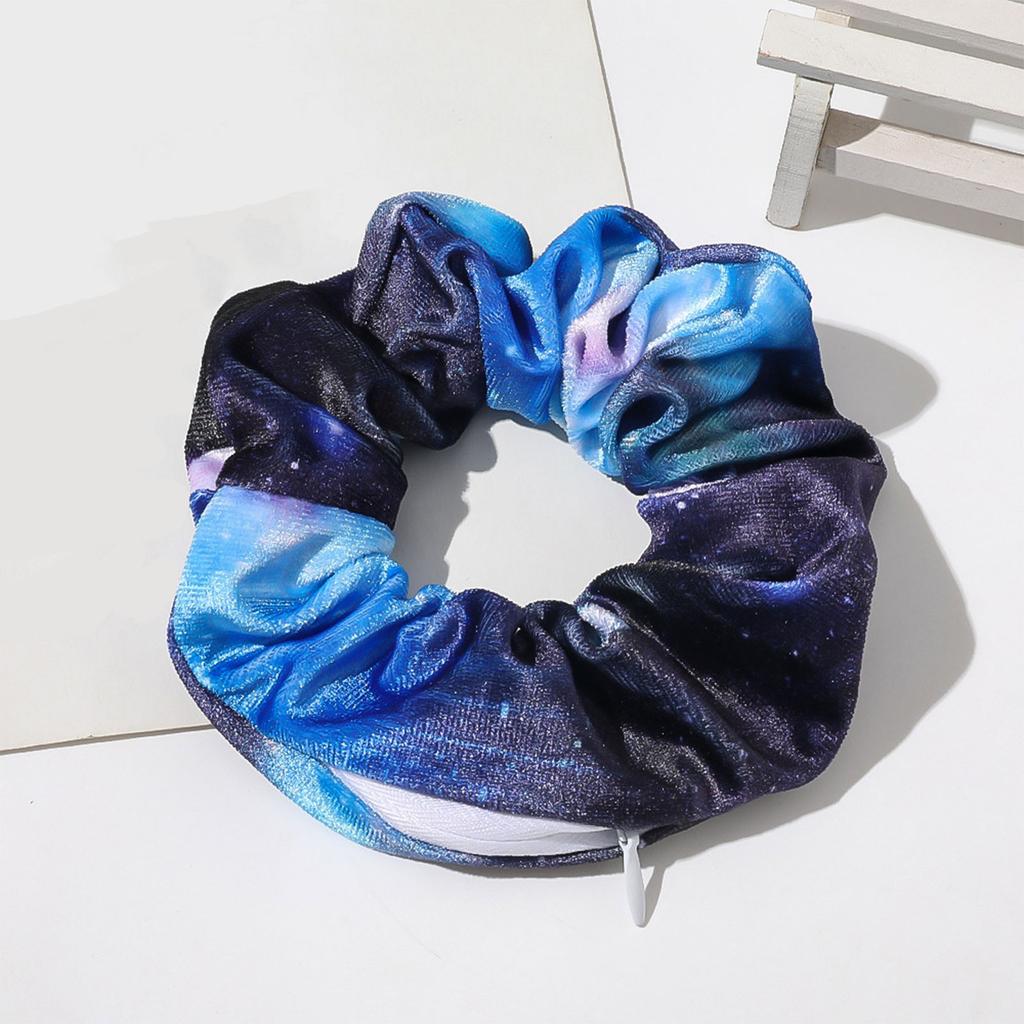 Резинки для волос на молнии, карманные резинки для волос, бархатный браслет для волос со потайной молнией, сумка для хранения помады для ключей, эластичная лента для волос