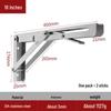 304 Stainless Steel Folding Right-Angle Bracket for Wall Shelves