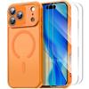 Coque de Protection - BOOLING - pour iPhone 17 Pro Max - Orange - Antichoc - Protection Caméra + 2 Verres
