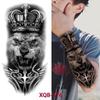 Fake Skull Tattoo Male Lion Wolf Tiger Snake Waterproof Tattoo Sticker Arm Art Fake Tattoo Male