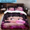 3PCS laday In Red Dress 3pcs Bedding,Including 3PCS Duvet Cover And 2pcs Pillowcases Perfect for Christmas,Ideal for Bedroom, Dormitory