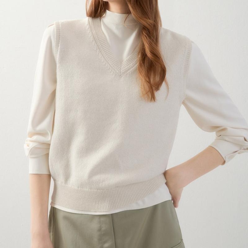  She S miss базовый трикотажный жилет с V-образным вырезом SSkVto12020 iV