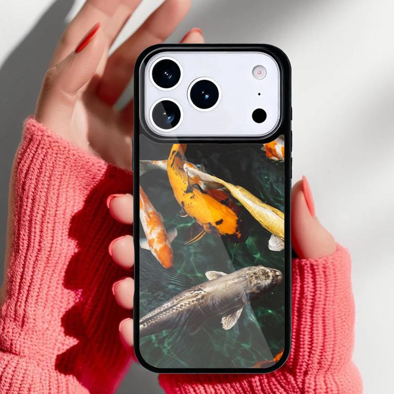 Японская рыба кои Чехол для телефона iPhone 17 16 15 14 13 Pro Max Задняя крышка для 12 11 Pro Coque