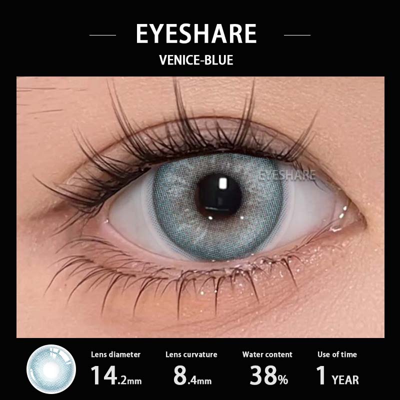 EYESHAER Цветные контактные линзы Небесно-голубые линзы для очков Коричневые натуральные контактные линзы Светло-зеленые модные линзы Серые цветные контактные линзы 1 пара