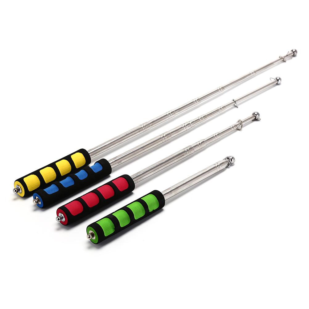 Телескопическая флагштоковая палка для экскурсовода 1,2 м - 6-секционный флагшток из нержавеющей стали с поролоновой рукояткой для пешеходных экскурсий и мероприятий на открытом воздухе