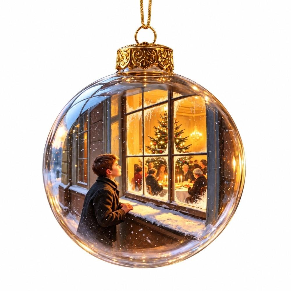 Plastic Christmas Tree Bauble Lighted Hanging Ornament New LED Light Ball Holiday Decor