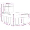 Box Spring Bed with Mattress Dark Brown 120x190 cm Fabric