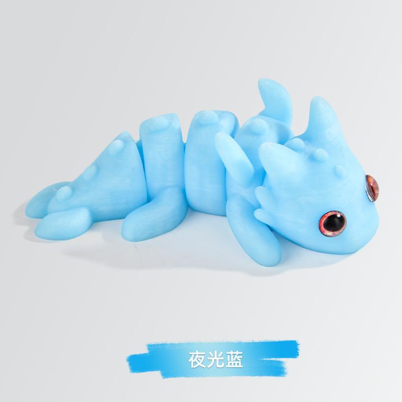 10 см 3D-печатные игрушки Симуляционная кукла Рыба Реалистичные глаза Суставные соединения Движущиеся Детские игрушки Подарки Домашний декор