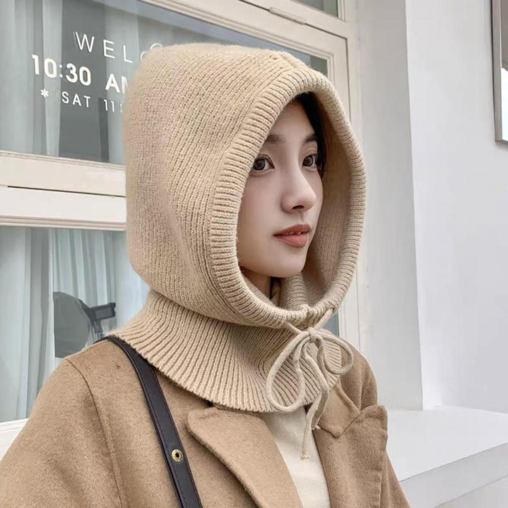 2024 Wool Balaclava Pullover - Warm Ear & Neck Protection Scarf Hat, One-Piece Cold Protection