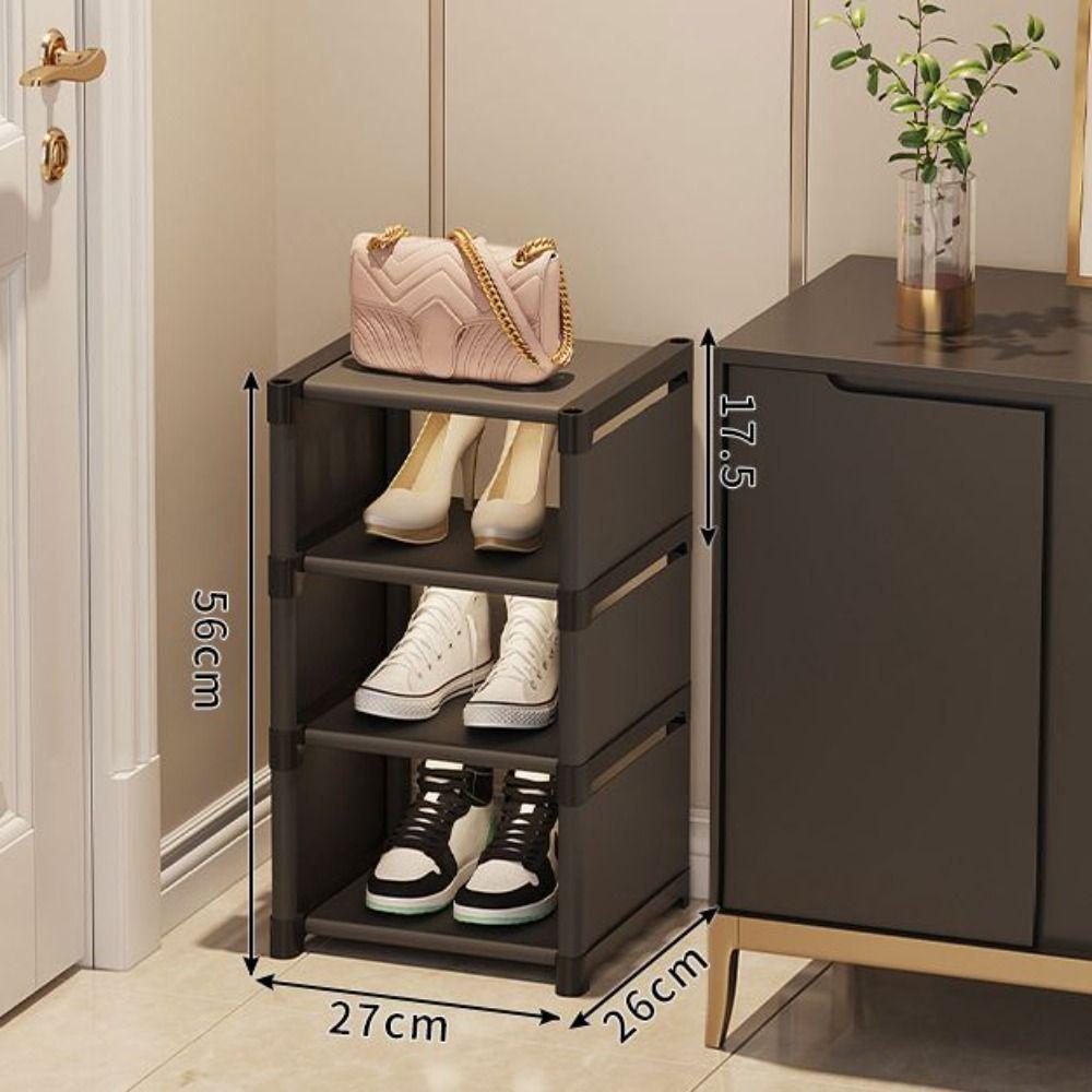 Регулируемая многоярусная обувная полка Простой обувной шкаф Настенная угловая полка для обуви Дом