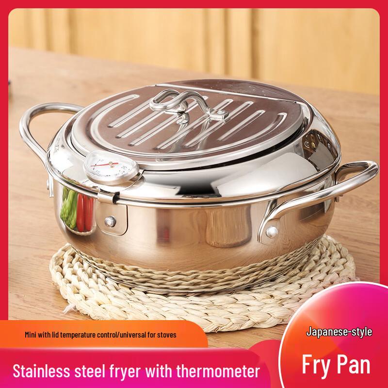 Stainless Steel Deep Fryer with Thermometer
