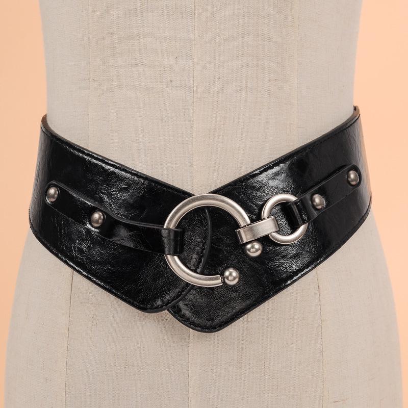 Korean Wide Waist Elastic Belt for Women – Versatile European & American Style