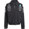 X Mercedes-Amg Collaboration Mercedes - Amg Ss25 Petronas F1 Team Comfortable Striped Loose Fit Zip Jacket Men Jacket Black JX0748