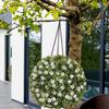 1/2Pcs 20/25CM Artificial Boxwood Topiary Ball UV Resistant Weather-proof Hanging Faux Flower Greenery