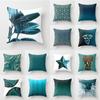 Dark Blue Pillowcase Style Cushion Cover Home Decor Lumbar Pillow Cover Sofa Car Cushion Cover Decoration