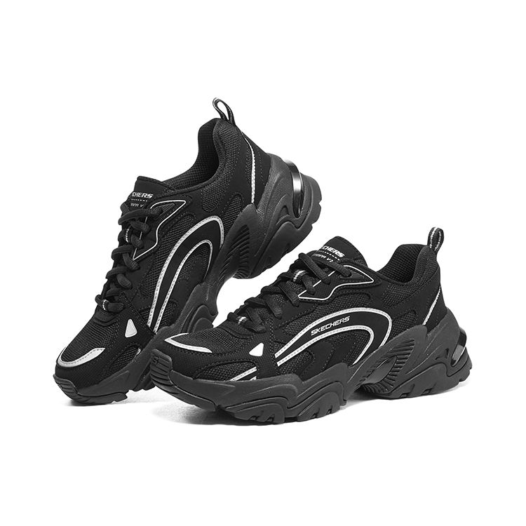 Skechers Stamina V2 Mecha Shoes II Прочные Амортизация Низкие Беговые Кроссовки Женские кроссовки Черный 896245-BBK