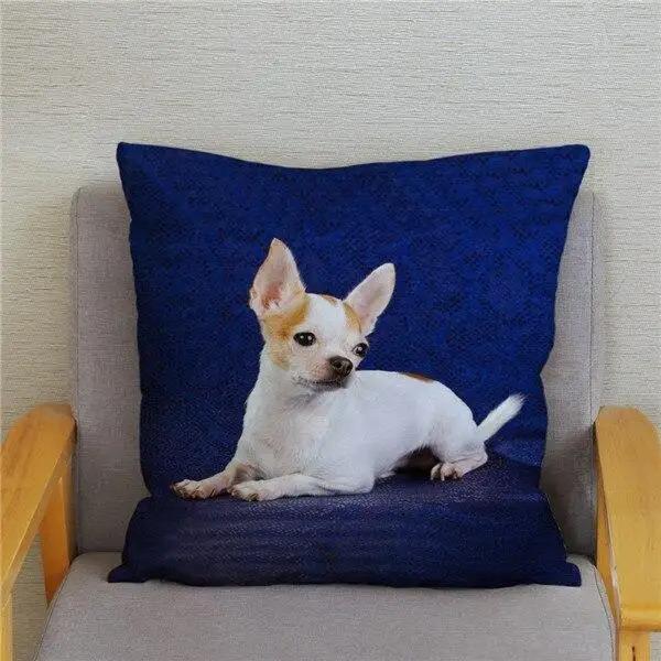 Милая Мини Собака Чихуахуа Декоративная Наволочка Офис Гостиная Автомобиль Украшения Дома Наволочка