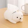 Figure Model Little Dog Tissue Storage Box Anti Drop Little White Dog Model Toy  Home Decoration