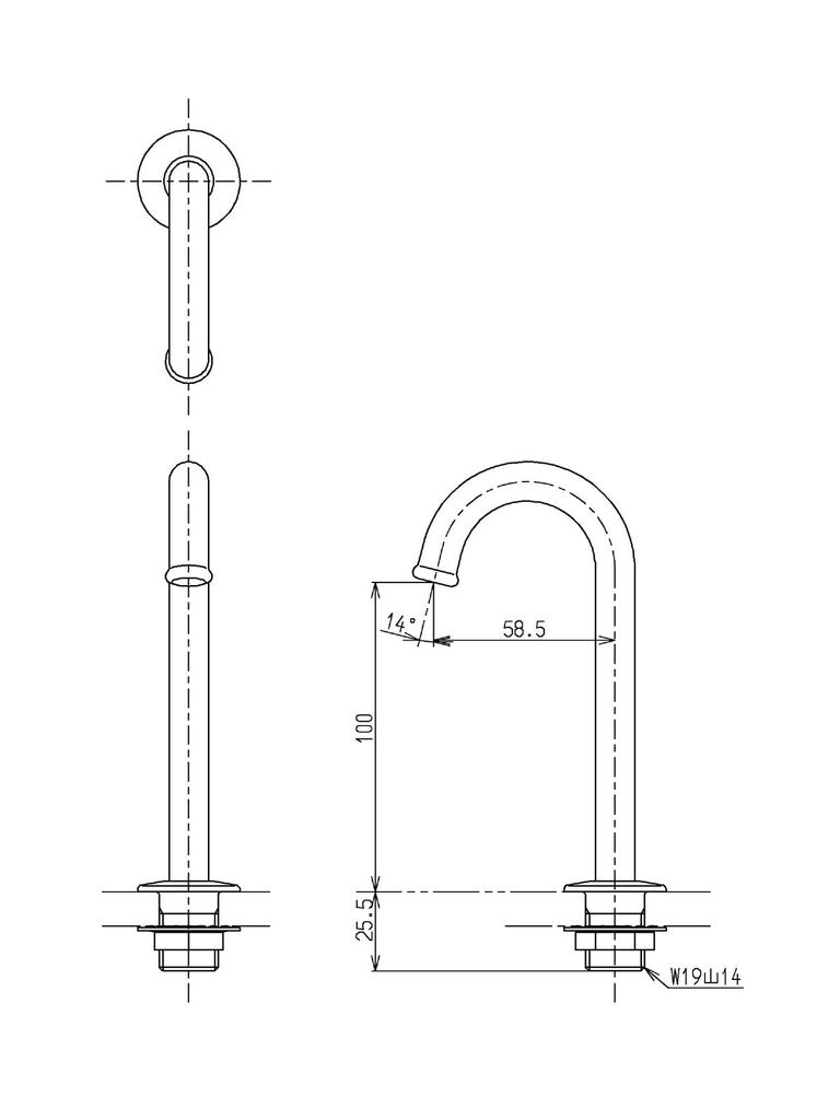 Фитинги для мытья рук с низким баком TOTO TSY670BMNS