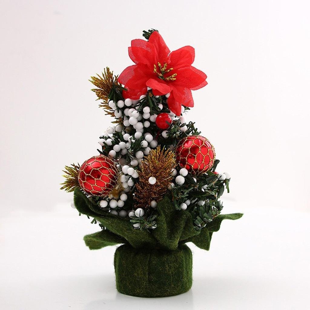 Mini Table Top Christmas Tree Small Desk Xmas Tree Party Ornament Decorated Tree