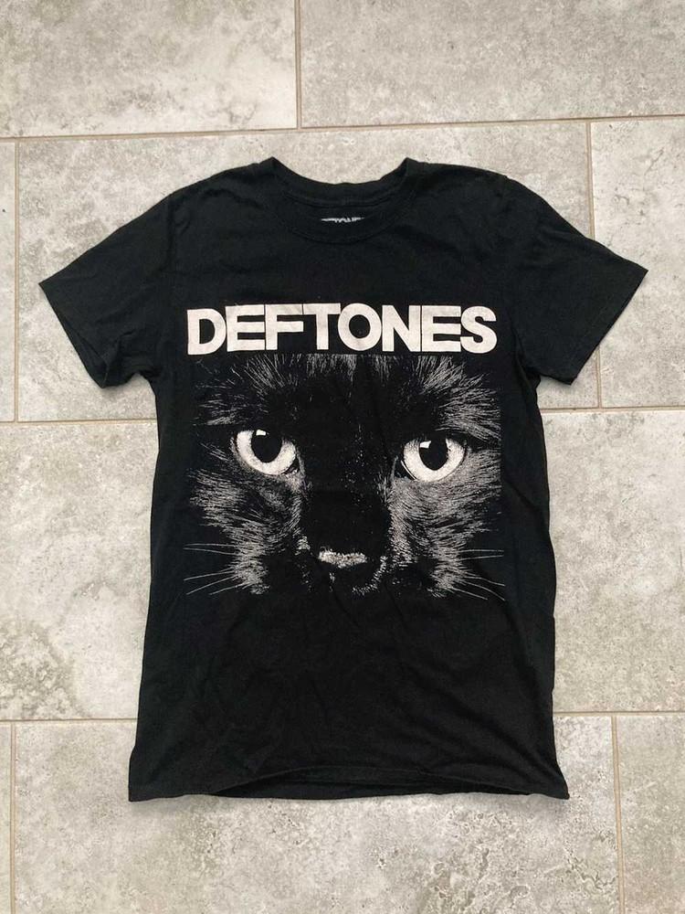 Deftones Группа Кот графика короткий рукав Мужчины Женщины футболка 90-е Унисекс Футболка