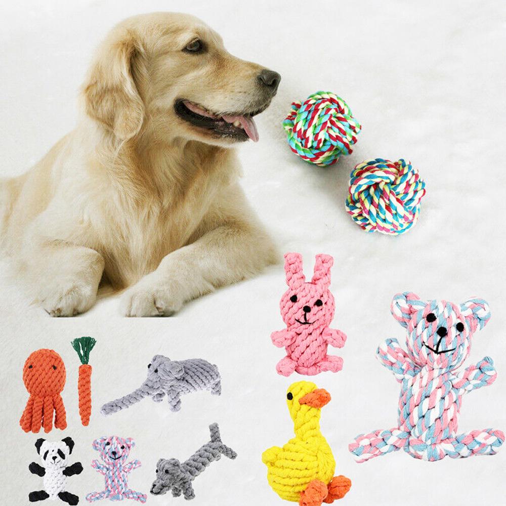 Animal Teeth Cleaning Cotton Rope Interactive Puppy Cotton Rope Toy Chew Toy Dog Toy Pet Supplies