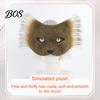 Soft Plush Tail for Cosplay DIY Therian Masque Kit, Furry Fox/Cat Animals with Customizable Costume Accessories Eye Mesh, Christmas Halloween