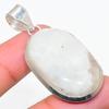 Natural Rainbow Moonstone Gemstone 925 Sterling Silver Pendant 2.05" F3h33