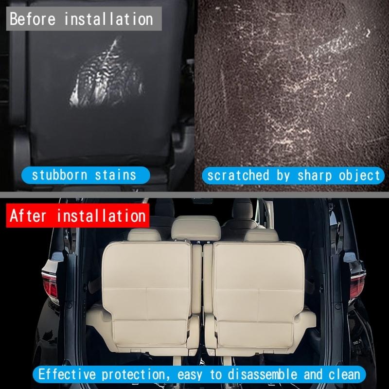 For Toyota Alphard Vellfire 40 Series 2024 Interior Car Leather Rear Seat Row Storage back cushion Protective pad Cover