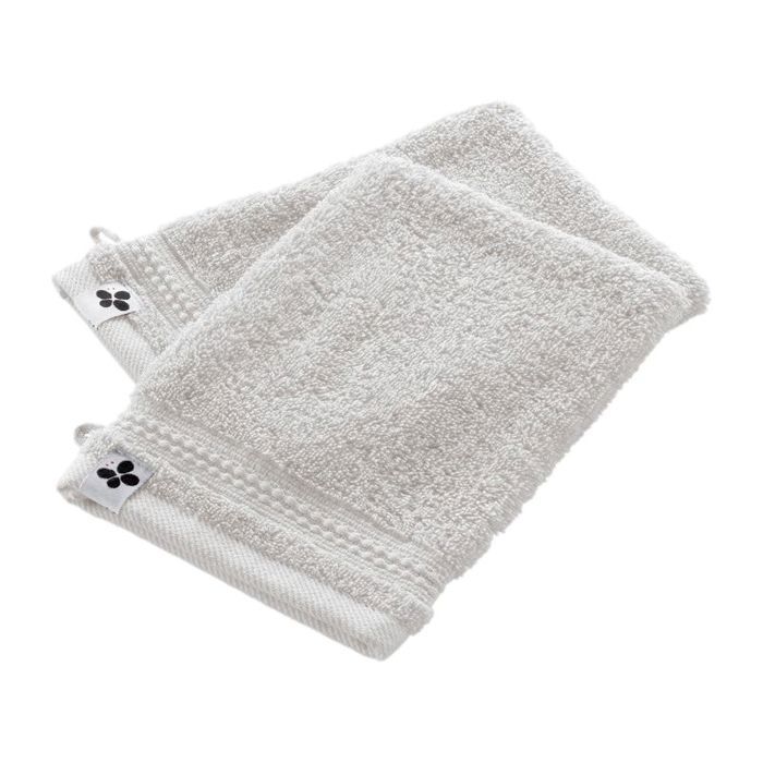 Lot de 2 gants de toilette "Garance" 15 x 21 cm / 100% Coton Bio / 600 gr/m² l'Effet Papillon - Garance Chantilly - Lot de 2 Gants d