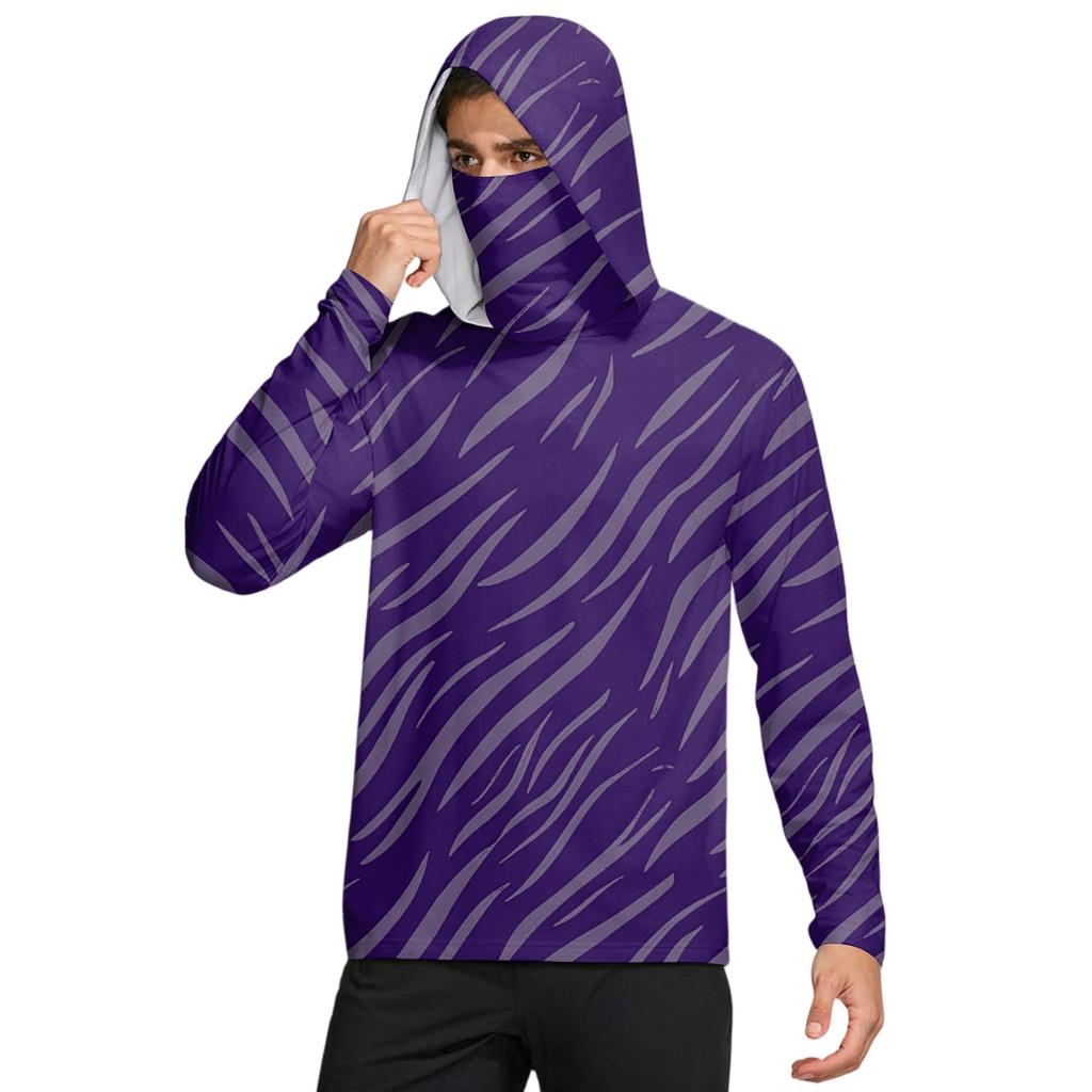 Мужская рубашка с маской Легкая с длинным рукавом Капюшон Для пеших прогулок Рыбалки Для выступлений