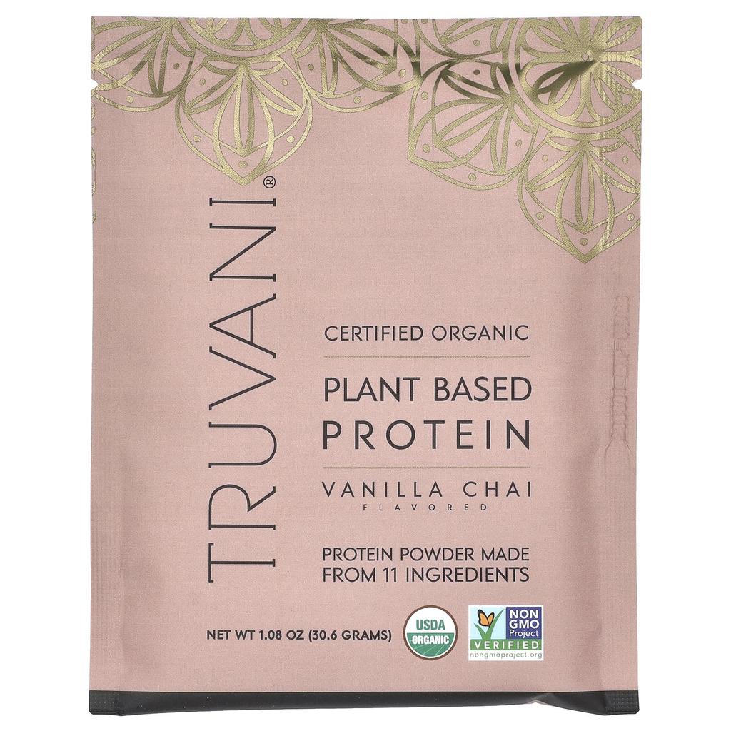 Truvani, Plant-Based Protein Powder, Vanilla Chai, 10 Packets, 1.08 oz (30.6 g)