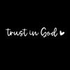 Trust In God Heart Car Rear View Mirror Sticker Decal Faith Bible Verse Christian Church Auto Vehicle Bumper Decor