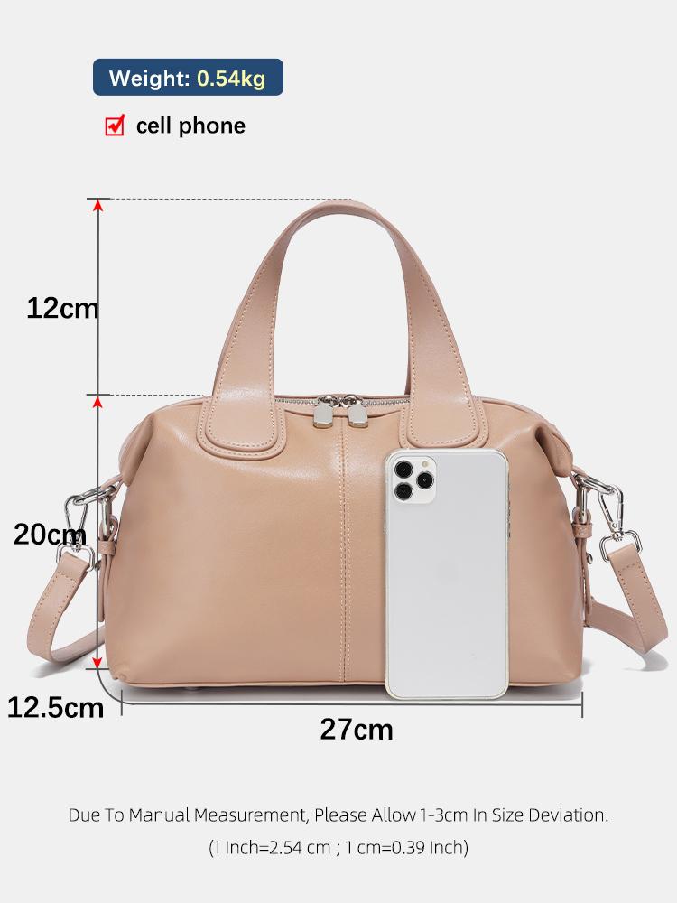 Сумка Zency из натуральной кожи с верхней ручкой для женщин Boston Bag
