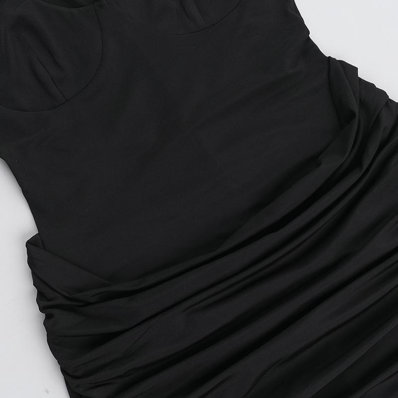 Весеннее женское платье Fashion Ethos Casual Slim-fit Плиссированное платье с карманом и поясом