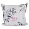 Bark Pillowcase 40x40 Large Gray Flowers On White