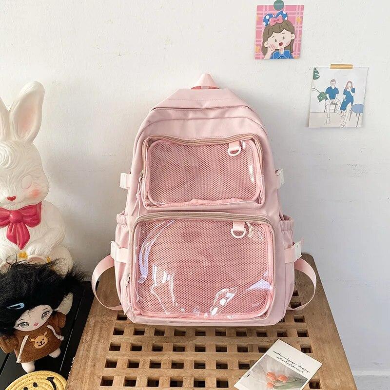 Японский Kawaii Itabag женский новый 2024 прозрачный рюкзак женский большой вместительный рюкзак Ita школьные сумки для студентов JK