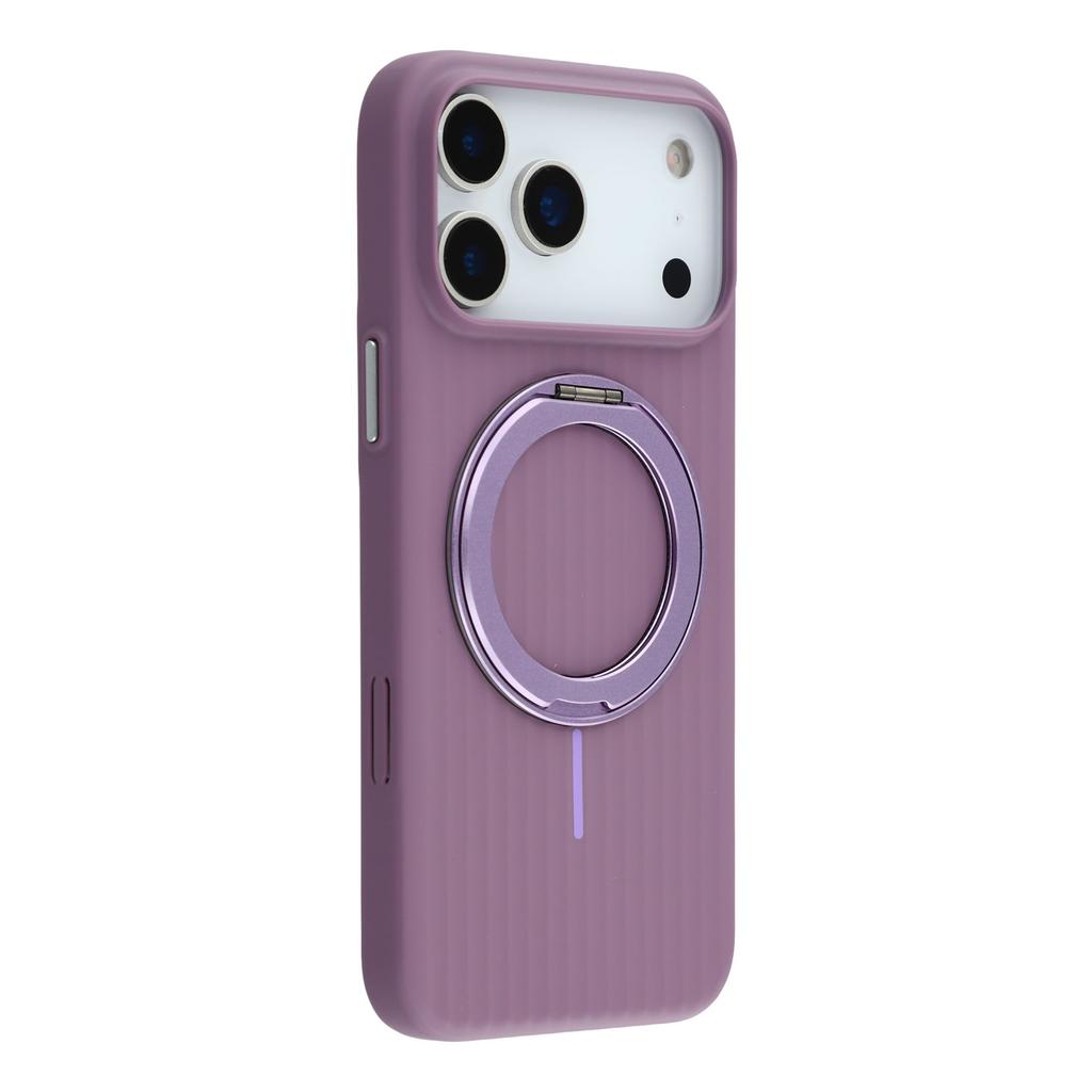 KIGC Магнитный чехол для iPhone 17 Pro Max с вращающейся подставкой Жесткая ПК задняя крышка для телефона