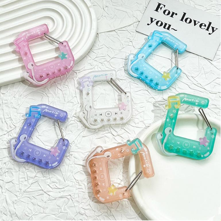 Cute Acrylic Charm Carabiner Climbing Buckle High Aesthetic Value Bag Pendant Creative Gift Keychain Backpack Handbook Decor