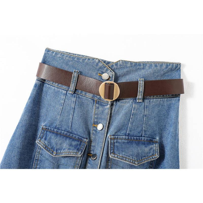 Джинсовые юбки больших размеров, женские винтажные женские эластичные длинные джинсовые юбки с высокой талией
