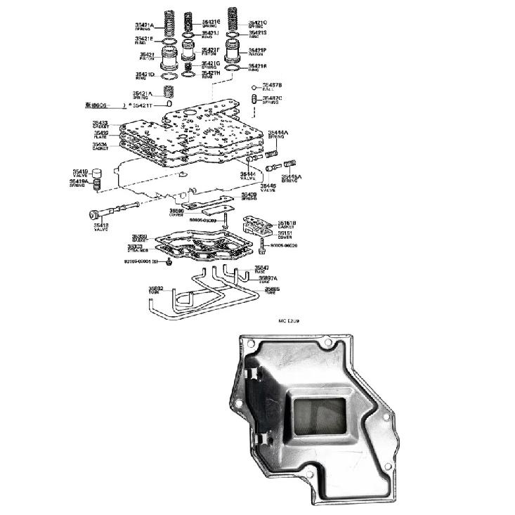 03-72LE A43DE Transmission Oil Filter Gasket 35303-30060 For TOYOTA CRESTA PREVIA DONGFENG FORTHING LEXUS IS200 VOLVO SUZUKI XL7