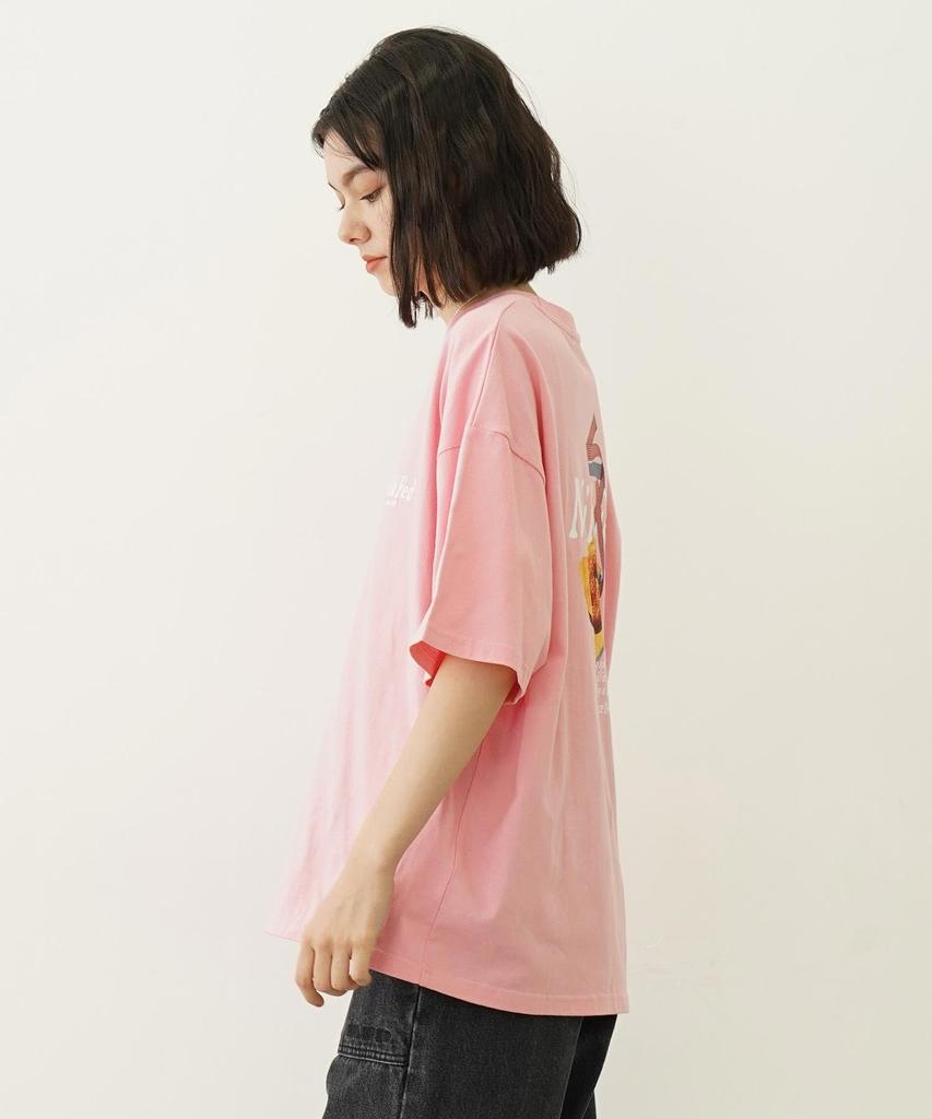 Milkfed Casual PRETZEL WIDE TEE In Pink Women's S/S