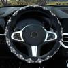 Diamond Car Steering Wheel Cover Car Interior Accessories Car Girl Steering Interior Supplies Auto Wheel Non-slip Cover V2G6