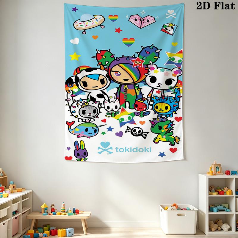 tokidoki Pattern Home Decor Tapestry, Wall Hanging, Decorative RV Wall Cloth.XGT0914025