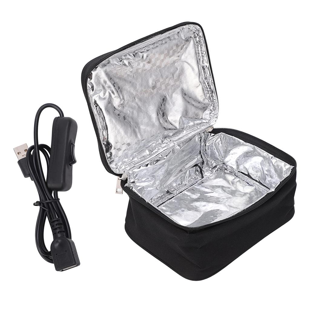 Portable Oven Lunch Bag Thermal Bag USB Heating Microwave Electric Oven Waterproof Quick Heating Lunch Picnic Box Travel Personal Food Warmer Camping