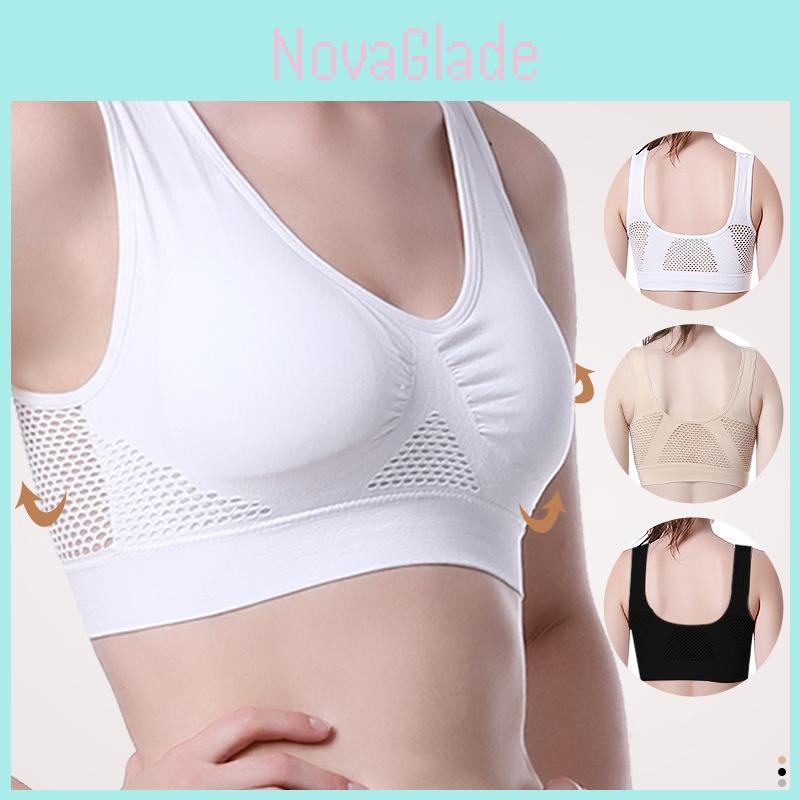 Breathable Hollow Out Padded Sports Bra For Women In Plus Size For Yoga And Gym