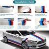 kyapx5 Car Sticker M Color Stripes Rally Side Hood Racing Motorsport Vinyl Decal Sticker Strip Bumper Engine Cover For BMW 117"/4.5m