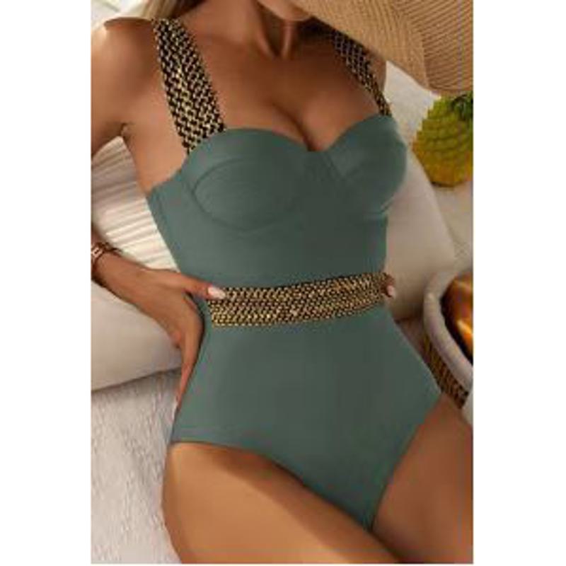 Сексуальный цельный купальник с эффектом пуш-ап, женский тонкий купальник с высокой талией, боди, купальник, лето 2023, однотонный пэчворк, пляжный купальный костюм