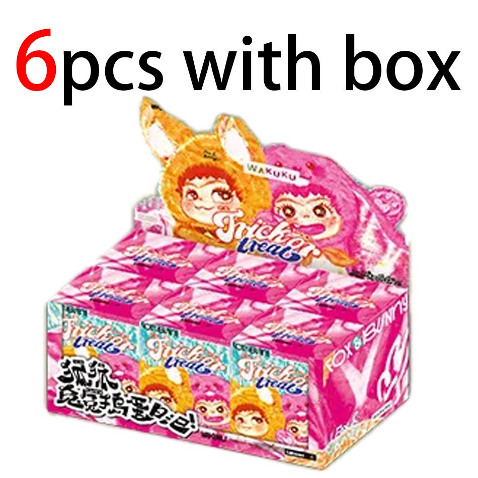 Wakuku V2 Слепая коробка Лиса и Зайчик Trick Or Treat Серия Виниловая кукла Сюрприз Мешок Брелок Модные игрушки Слепая коробка Персонализированные подарки