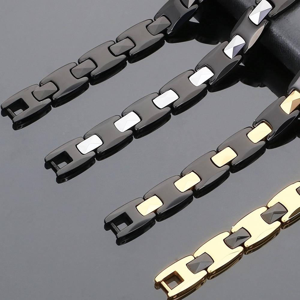 Мужские браслеты с магнитной терапией и германием для мужчин, вакуумное напыление, гипоаллергенная бижутерия для здоровья из вольфрамовой стали, модные подарки для него